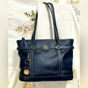 Dooney Bourke vintage Blue leather large tote